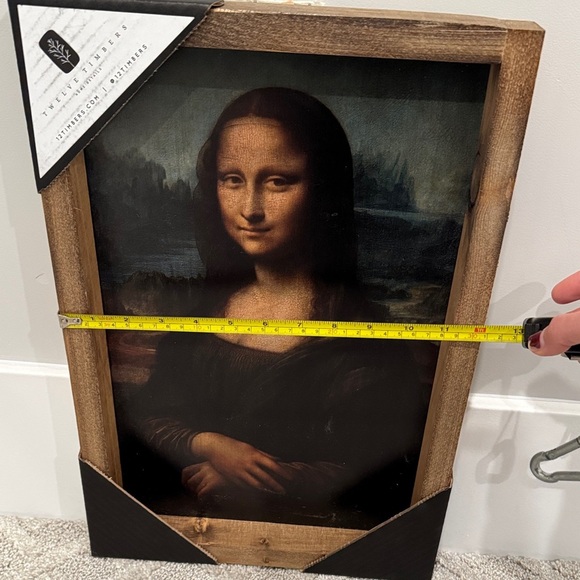 Elegant Mona Lisa Art Print with Black and Brown Frame - Picture 5 of 5